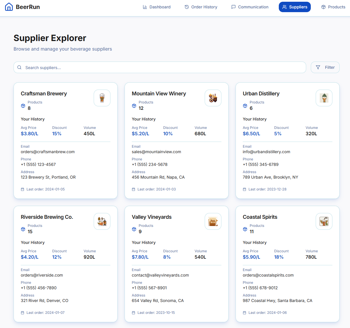 Søgning på tværs af bryggerier og produkter